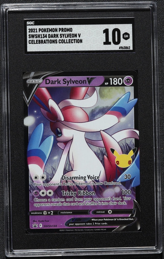 2021 Pokemon Dark Sylveon V Promo SGC 10 GEM MINT Celebrations SWSH134