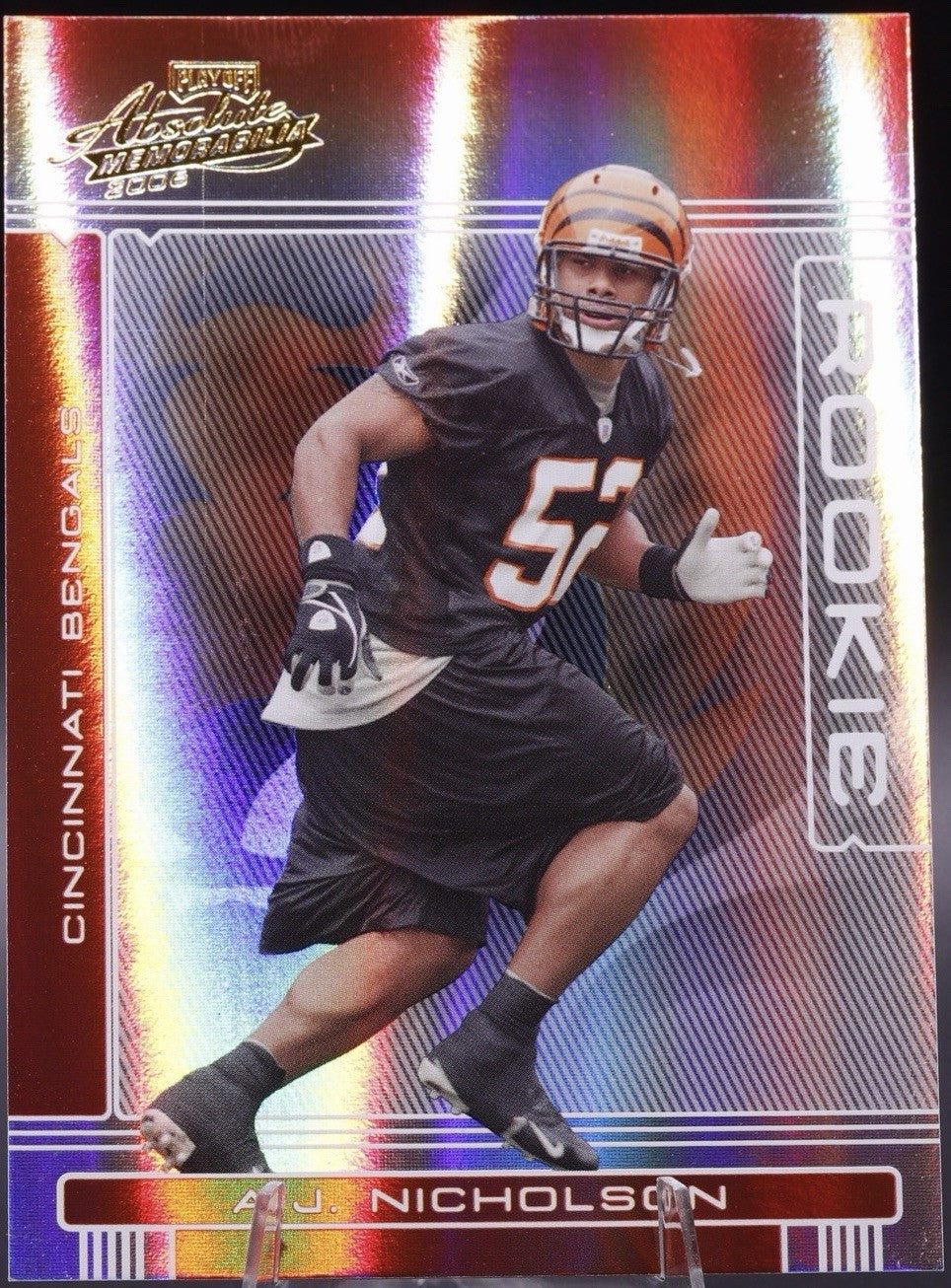 2006 Playoff Prestige A.J. Nicholson Rookie #193 • Bengals LB • Serial #’d /999