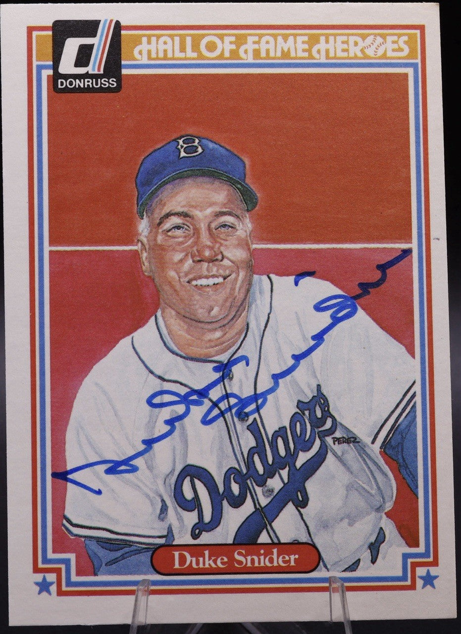 1983 Donruss Duke Snider HOF Autograph Dodgers Center Fielder Hall of Fame