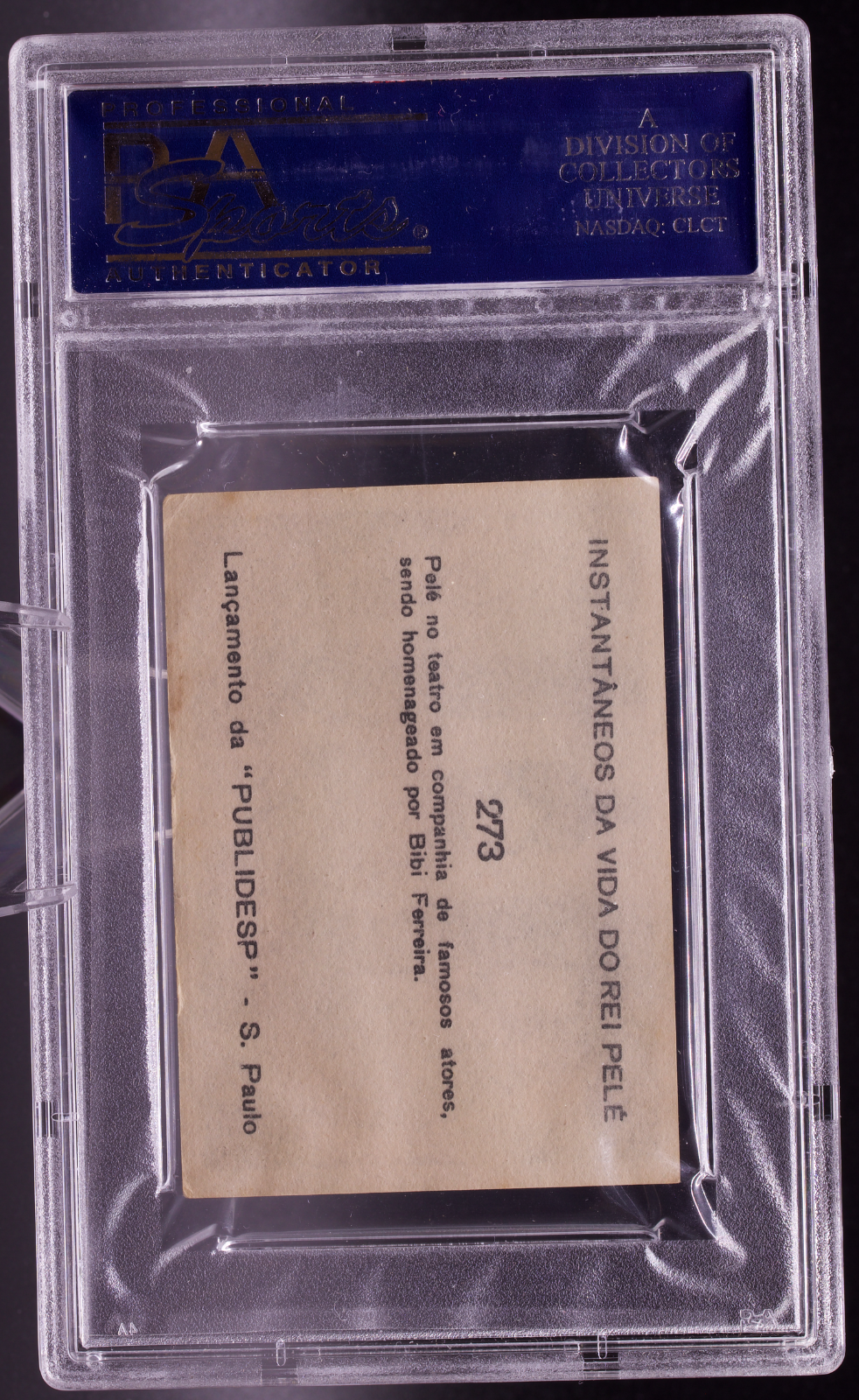 1964 Instantaneos Da Vida #273 Pele PSA 4 VG-EX Theater Bibi Ferreira Soccer