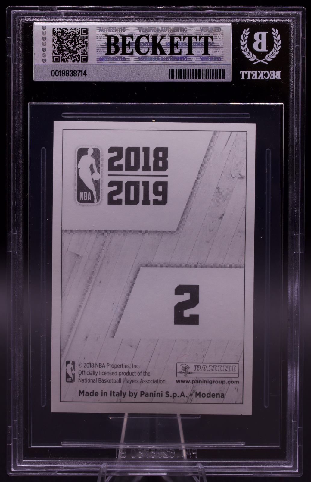 2018-19 Panini European Sticker Kobe Bryant #2 New BGS Holder 9 Mint Lakers