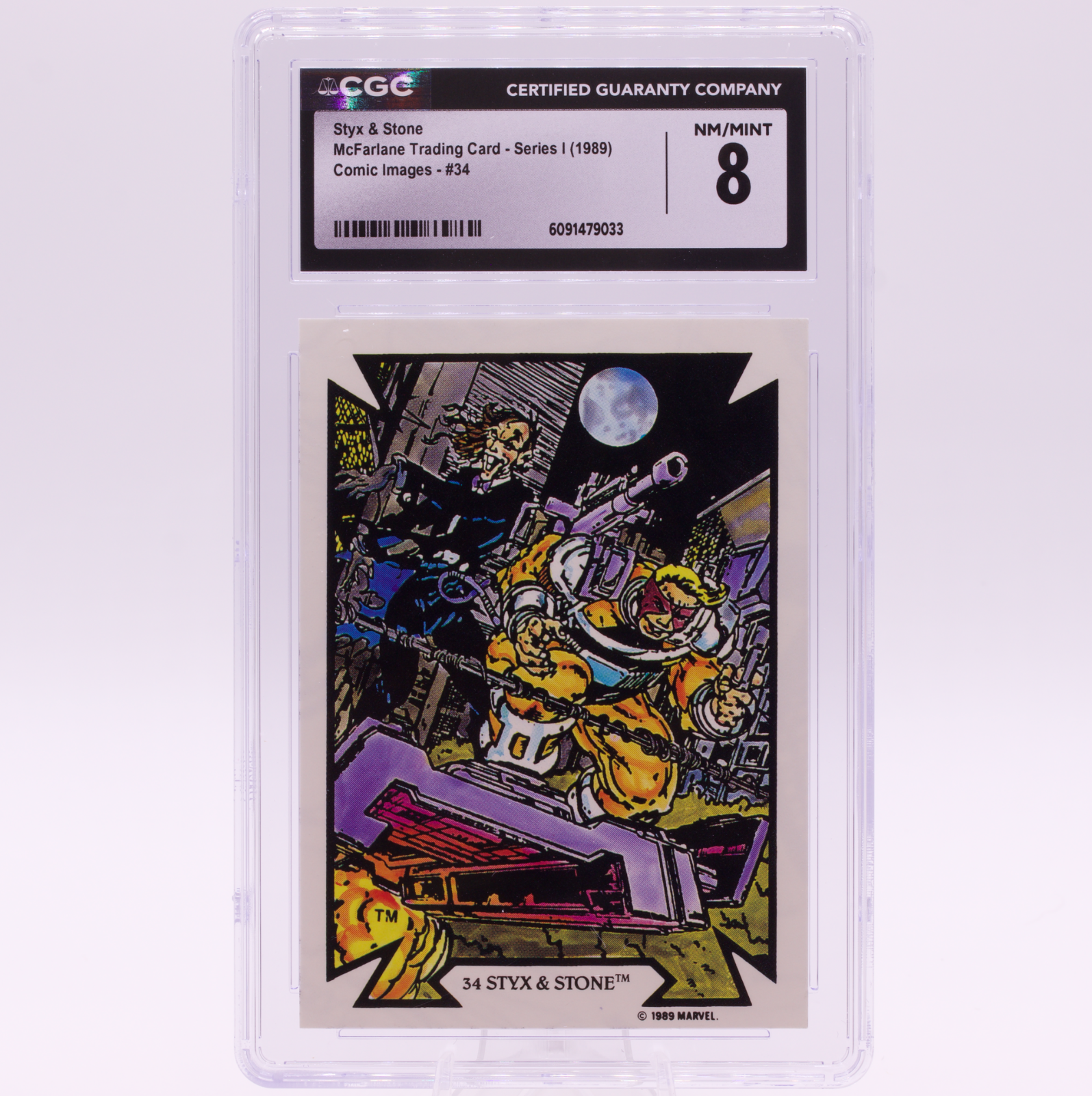 1989 McFarlane Comic Images Styx & Stone #34 CGC 8 NM/MINT Marvel Card