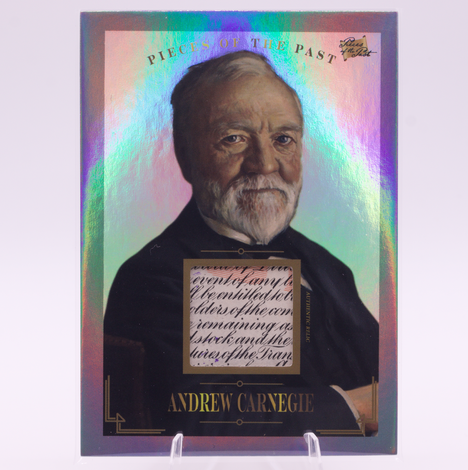 Andrew Carnegie Authentic Relic Card 2023 Pieces of the Past #176 Stock Steel