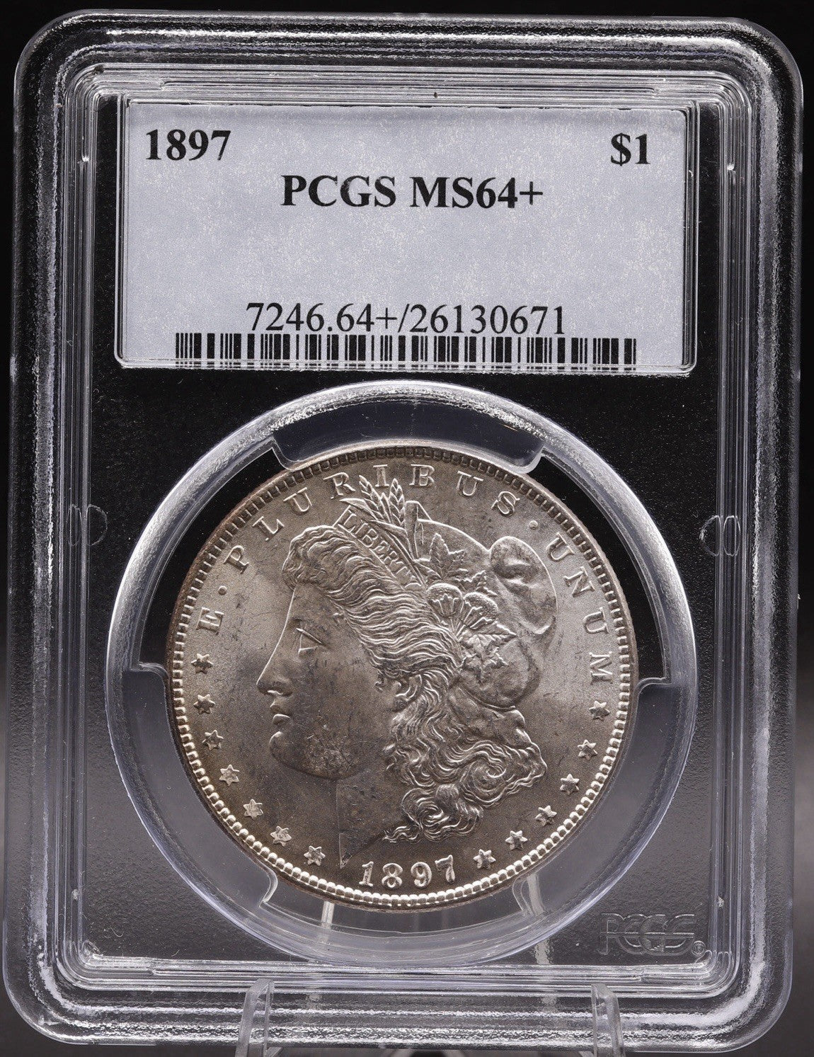 1897 Morgan Silver Dollar PCGS MS64+ • Premium Quality High-End 64+