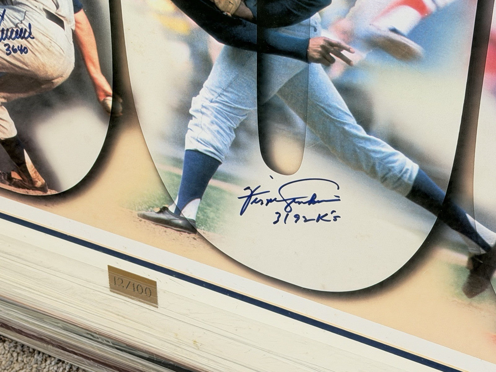 3000 Strikeout Club Signed Print /100 Nolan Ryan Seaver Carlton Clemens Gibson