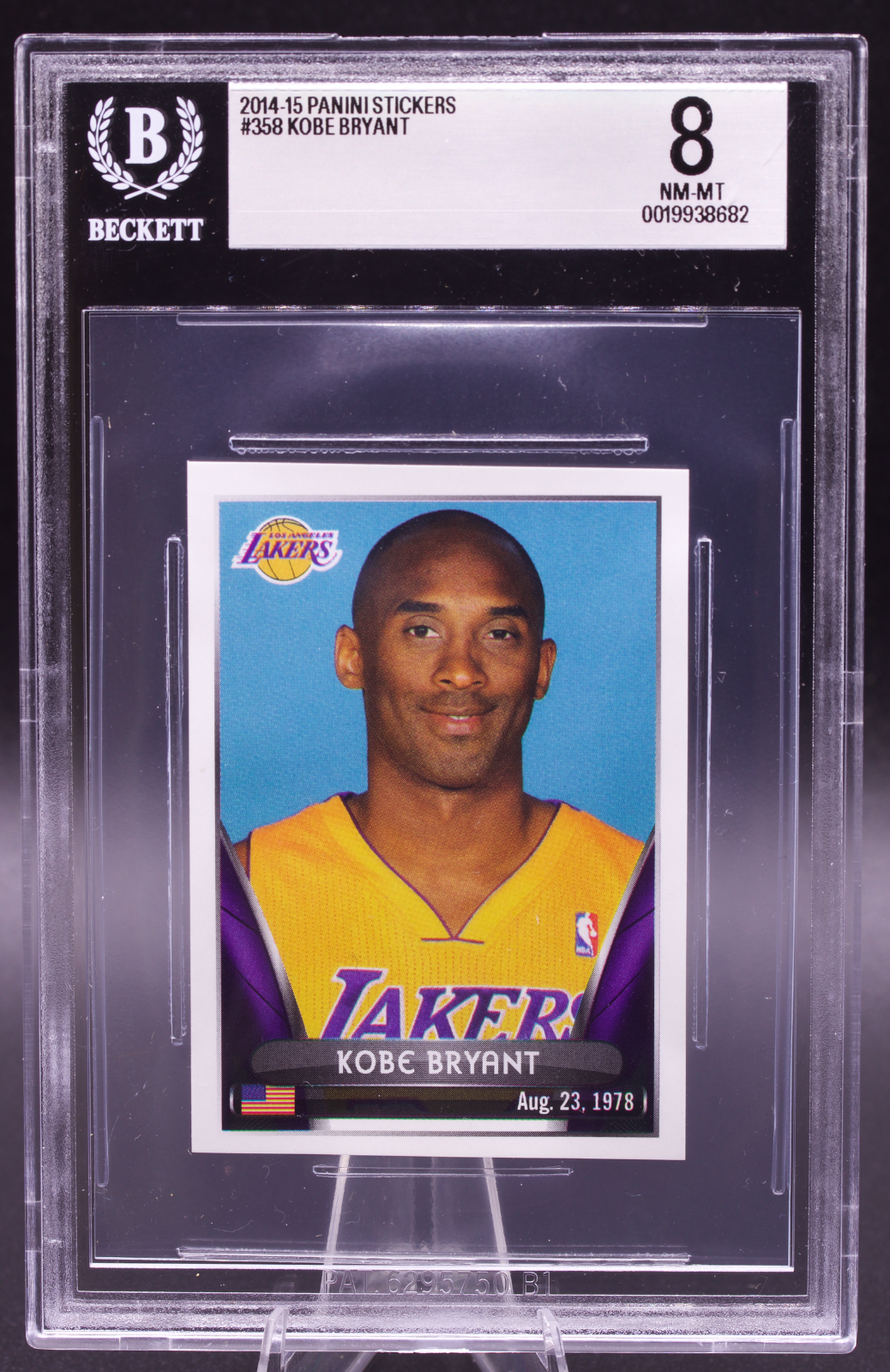 2014-15 Panini European Sticker Kobe Bryant #358 New BGS Holder 8 NM-MT Lakers