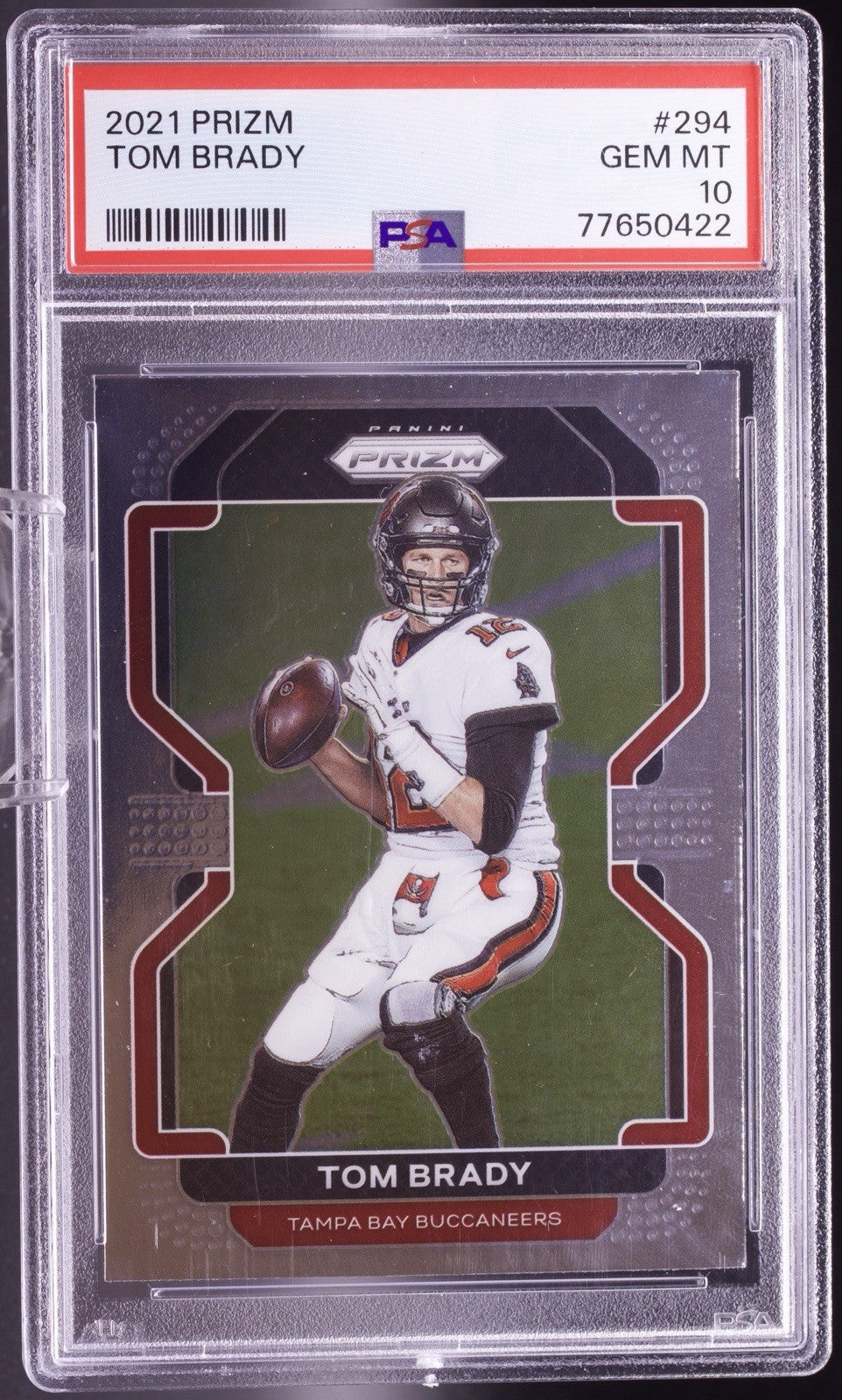 2021 Panini Prizm Tom Brady #294 PSA 10 GEM MT Tampa Bay Buccaneers Base Card