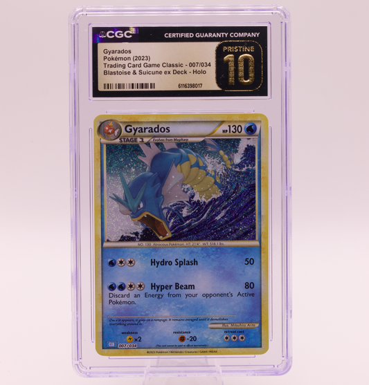 2023 Pokemon TCG Classic Gyarados 007/034 Holo CGC Pristine 10 Blastoise Deck