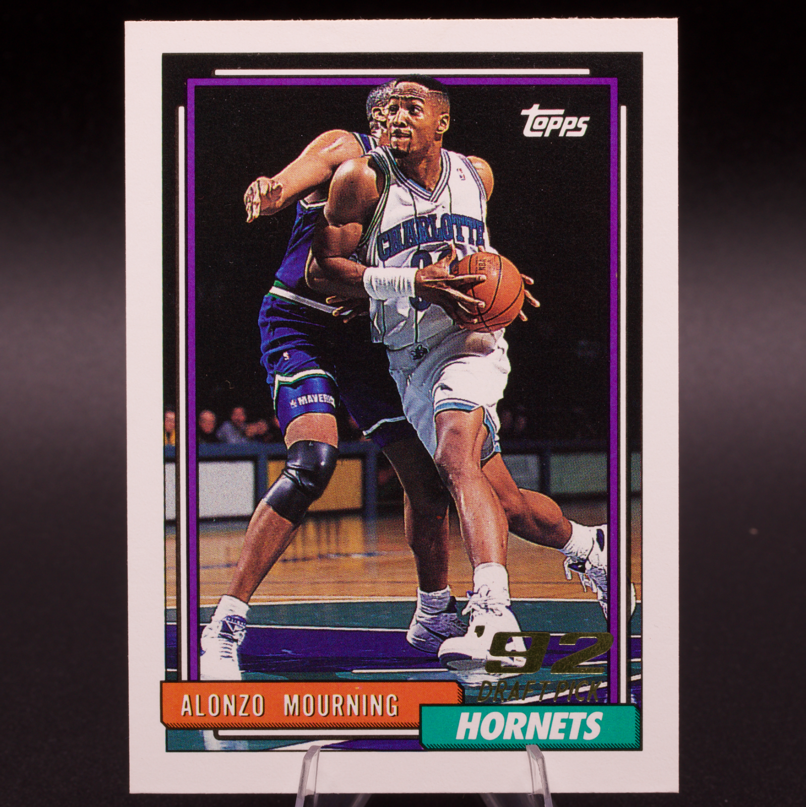 1992-93 Topps Alonzo Mourning #393 Rookie RC Draft Pick Charlotte Hornets HOF
