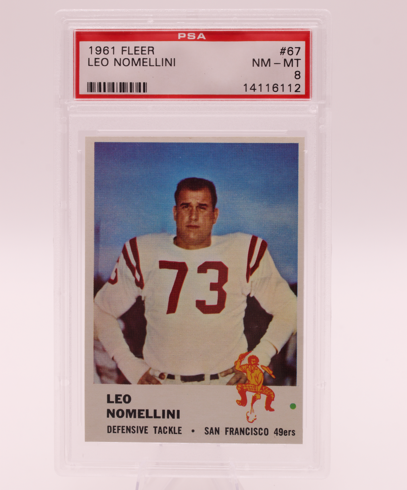 1961 Fleer #67 Leo Nomellini PSA 8 NM-MT San Francisco 49ers Football