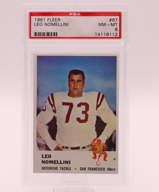 1961 Fleer #67 Leo Nomellini PSA 8 NM-MT San Francisco 49ers Football