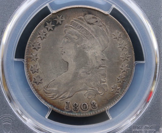 1808/7 Capped Bust Half Dollar Fine Details PCGS Cleaned O-101 R1 Early 50C