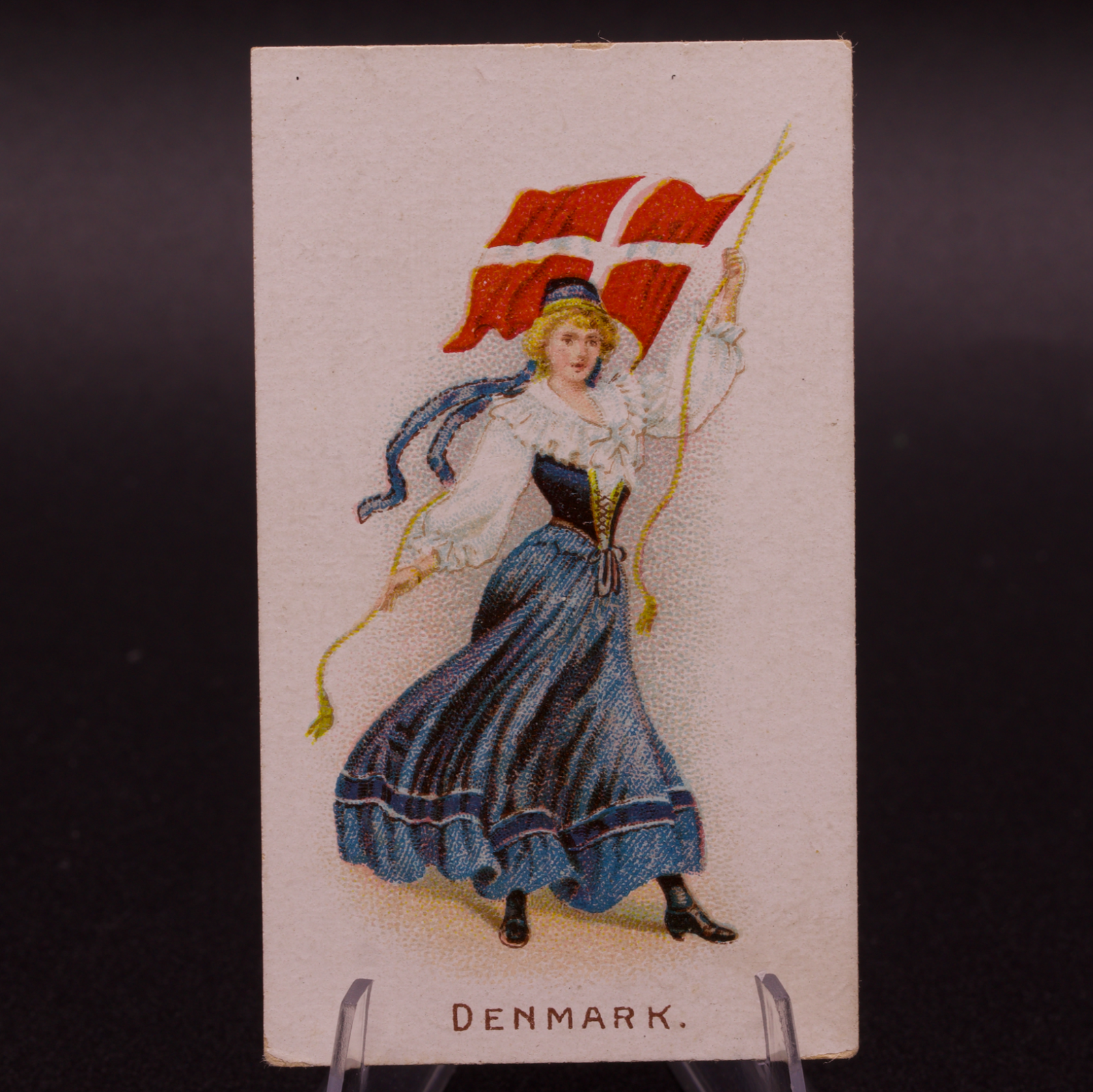Lambert & Butler Flag Girls of All Nations Denmark Garrick Mixture Tobacco Card