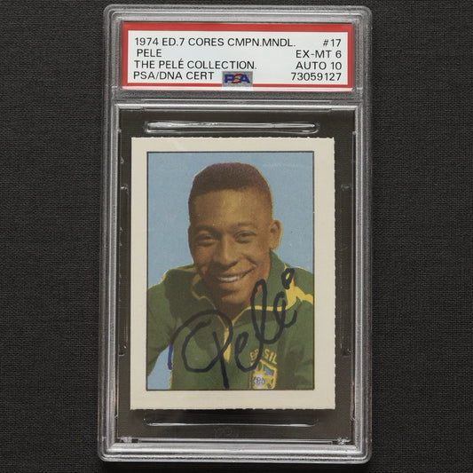 1974 Pelé Auto • Ed.7 Cores #17 • PSA 6 • PSA/DNA 10 • The Pelé Collection