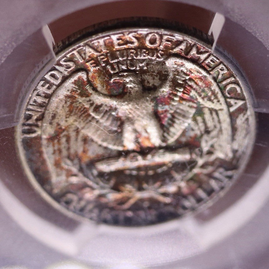 1948-D Washington Quarter PCGS MS67 Reverse Fireball Toned