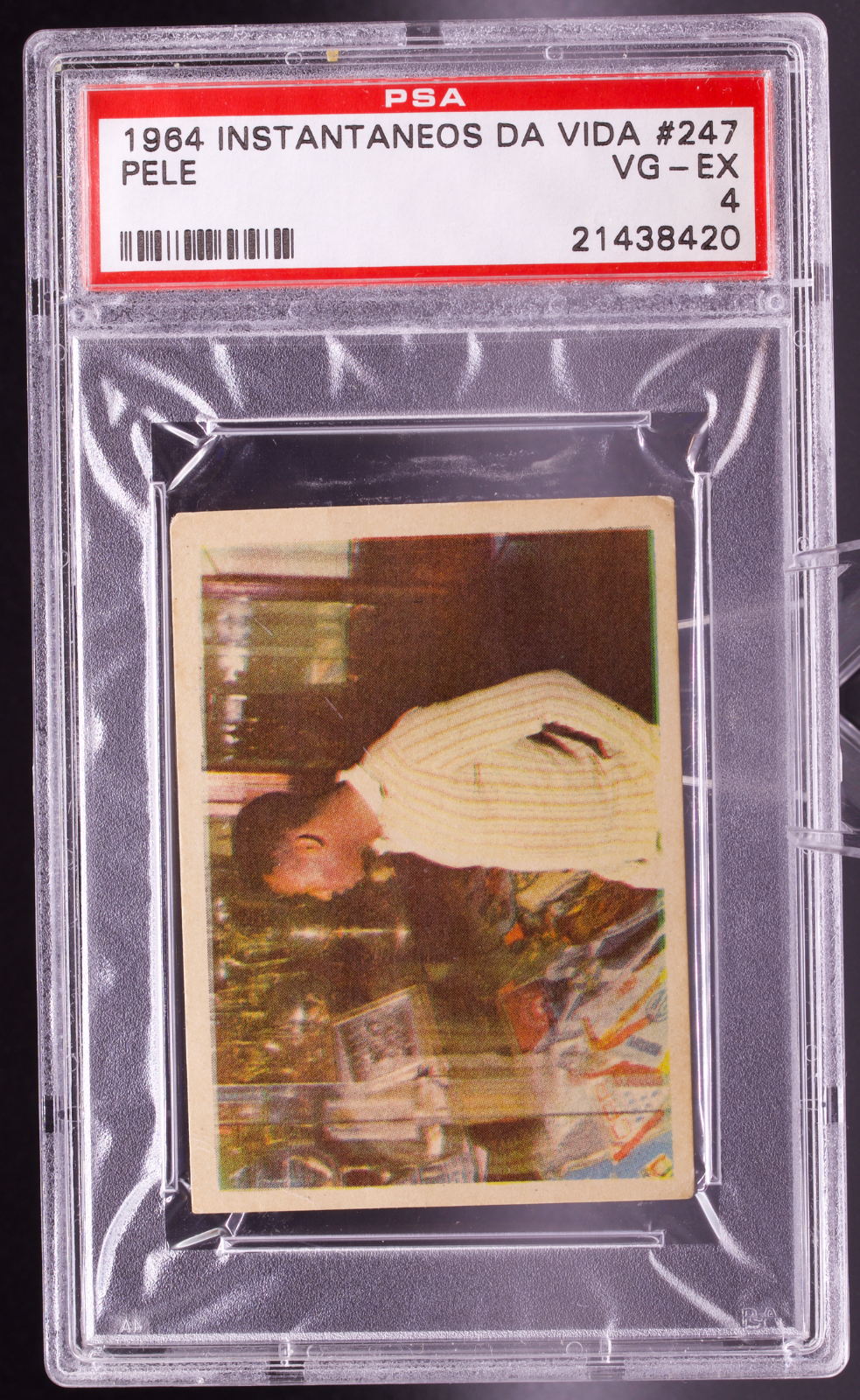 1964 Instantaneos Da Vida #247 Pele PSA 4 VG-EX Santos Trophy Room Soccer Card