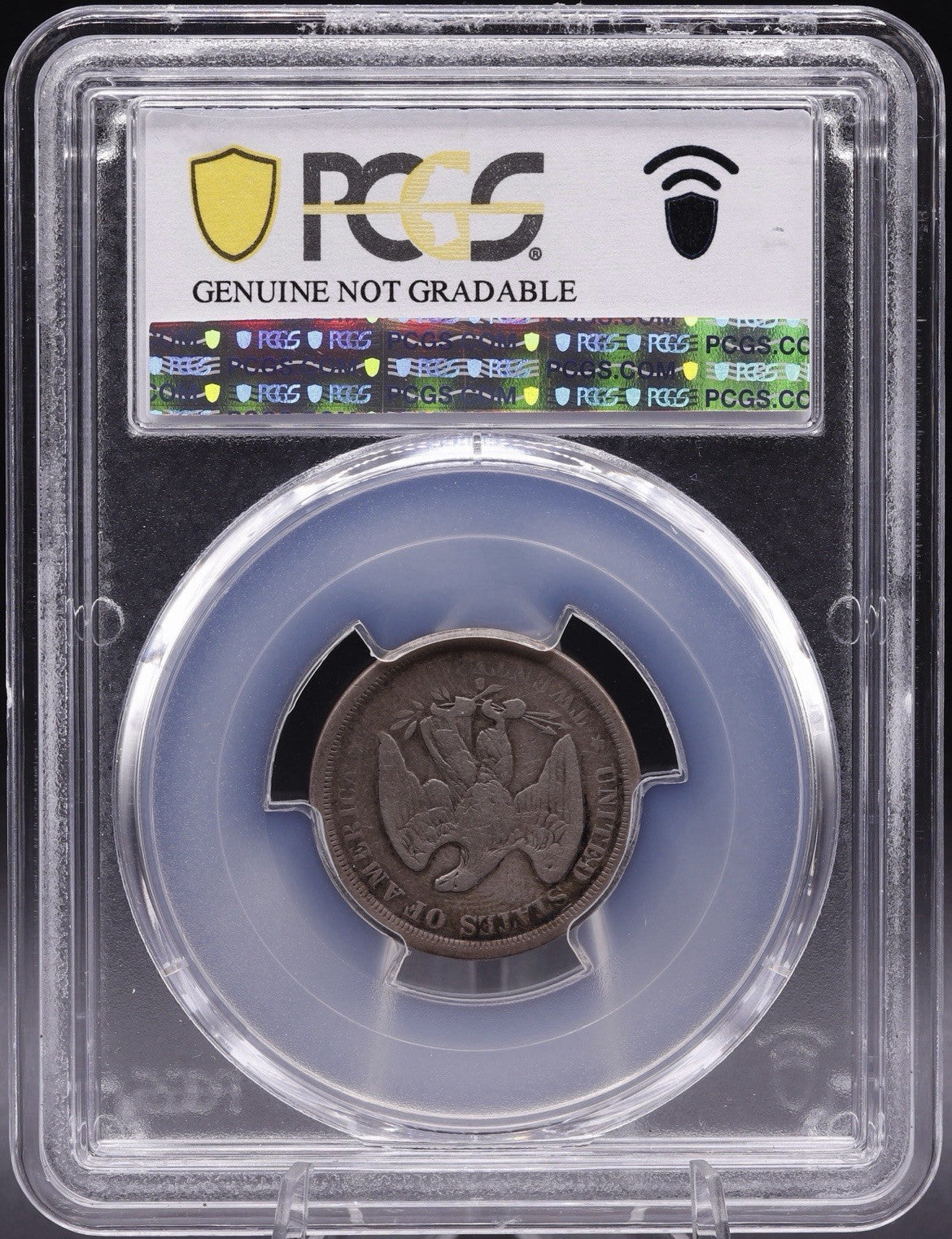 1875-S Twenty Cent Piece PCGS Genuine • Cleaned Fine Details