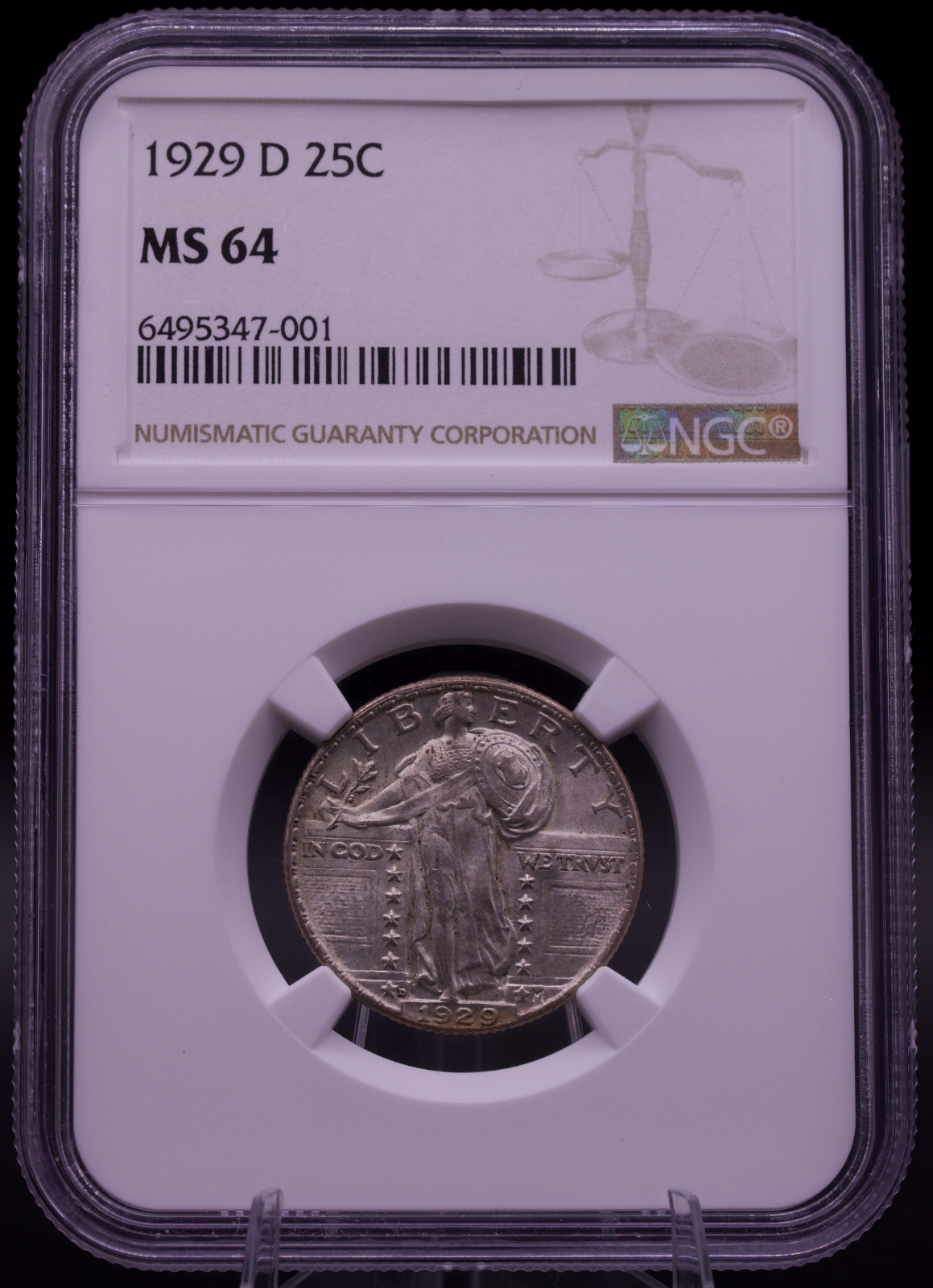 1929-D Standing Liberty Quarter SLQ NGC MS64