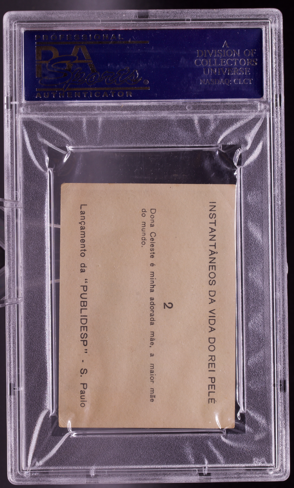 1964 Instantaneos Da Vida #2 Pele PSA 3.5 VG+ Mother Dona Celeste Soccer Card