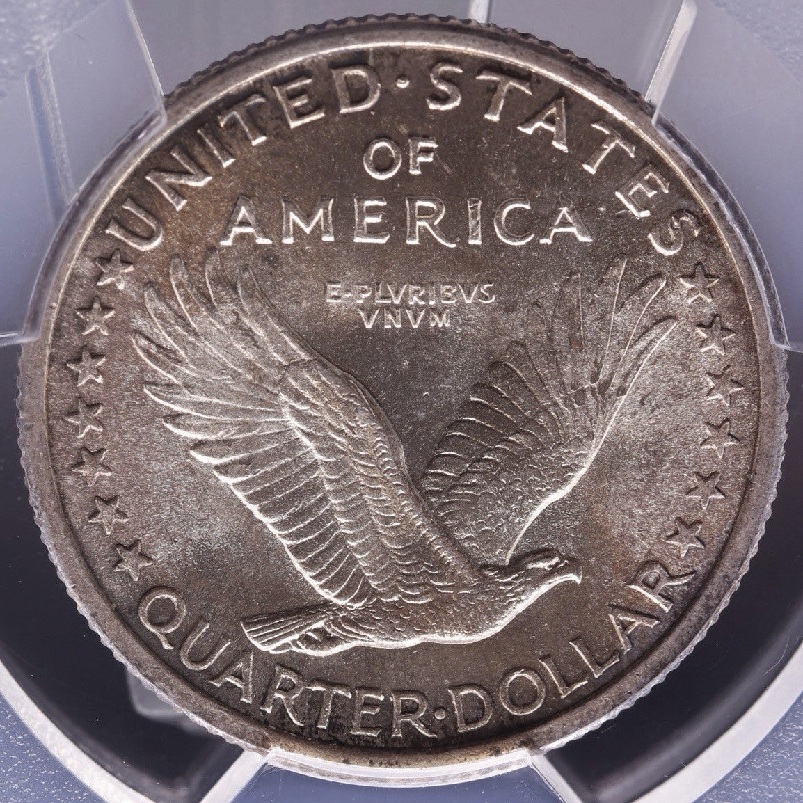 1917 Type 1 Standing Liberty Quarter PCGS MS66+ FH Light Golden Toned