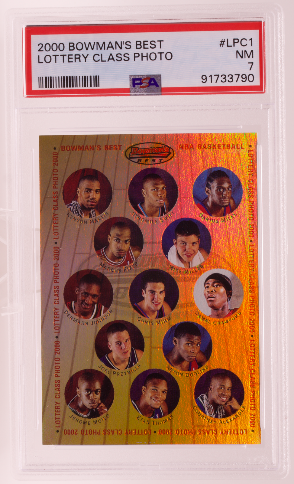 2000 Bowman's Best Lottery Class Photo #LCP1 /499 PSA 7 NM Kenyon Martin RC Clas