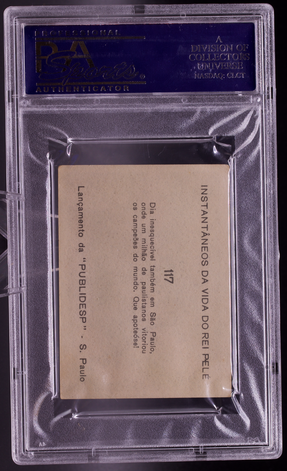 1964 Instantaneos Da Vida #117 Pele PSA 4 VG-EX 1958 World Cup Parade Soccer