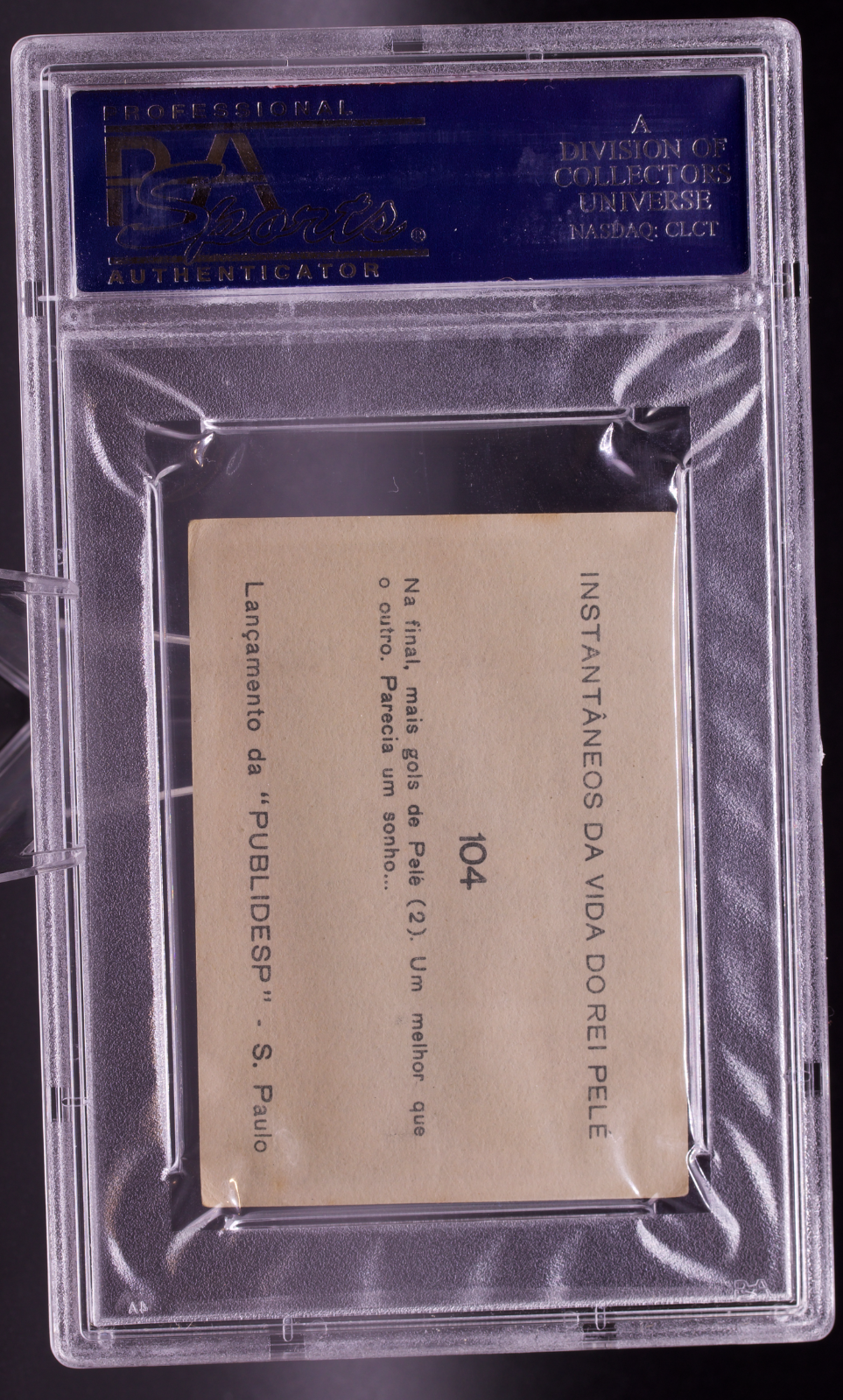 1964 Instantaneos Da Vida #104 Pele PSA 3.5 VG+ 1958 World Cup Final Soccer Card
