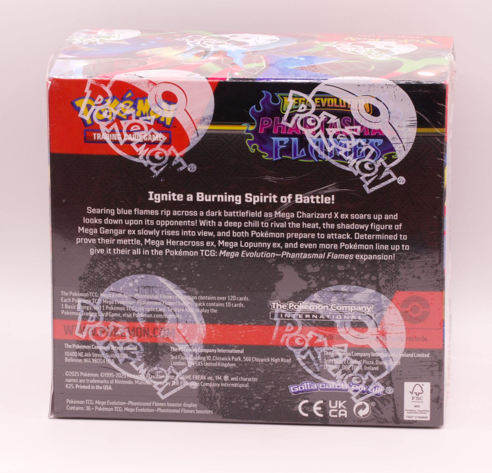 2025 Pokemon TCG Mega Evolution Phantasmal Flames Booster Box 36 Packs Sealed