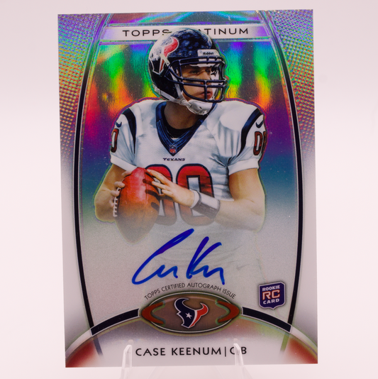 2012 Topps Platinum Case Keenum RC Auto #156 Houston Texans Rookie Autograph