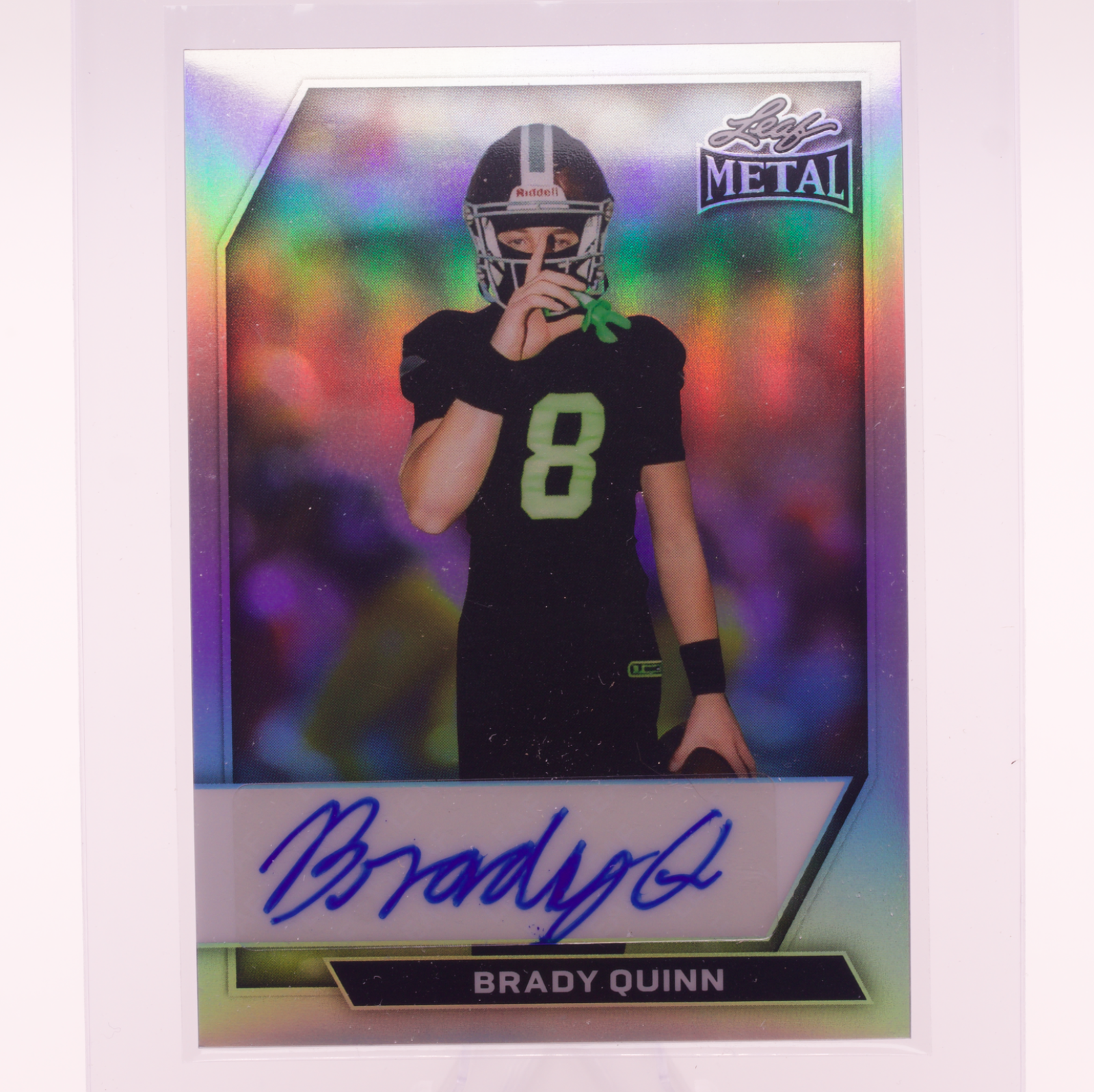 2026 Leaf Metal Brady Quinn Auto /12 Prismatic Silver BA-BQ1 Chaminade QB 2028