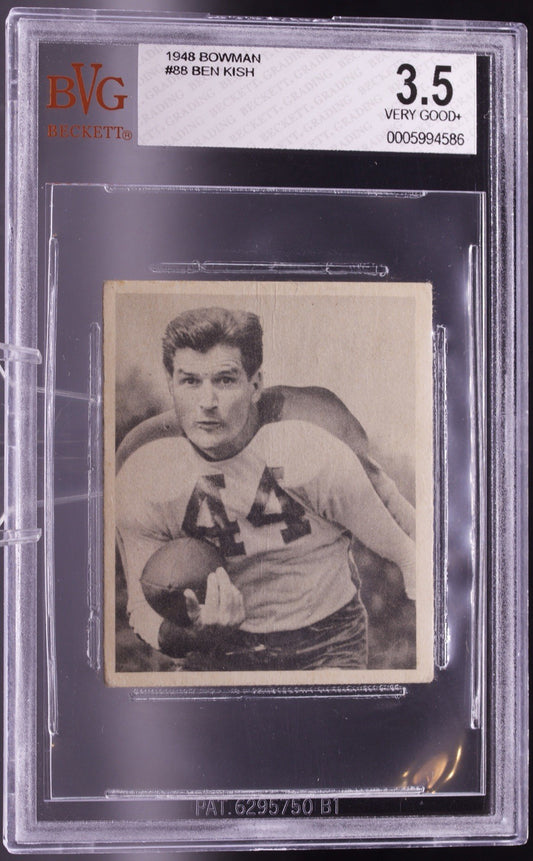 1948 Bowman #88 Ben Kish Eagles BVG 3.5 Very Good+ Football Card