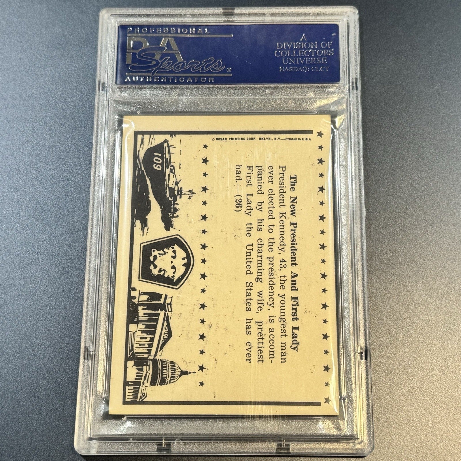1963 Rosan JFK #26 New President & First Lady • PSA 8 NM-MT • Inauguration Era
