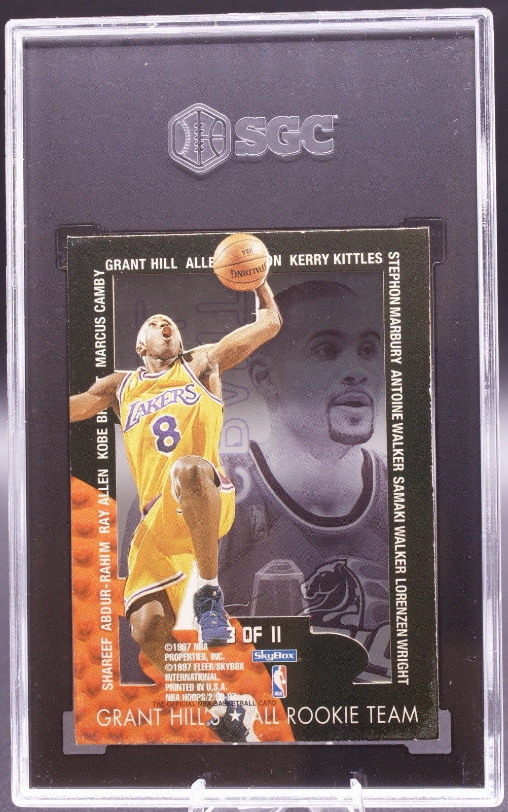 1996-97 NBA Hoops All-Rookie Team Kobe Bryant #3 SGC 8.5 Lakers Rookie Insert