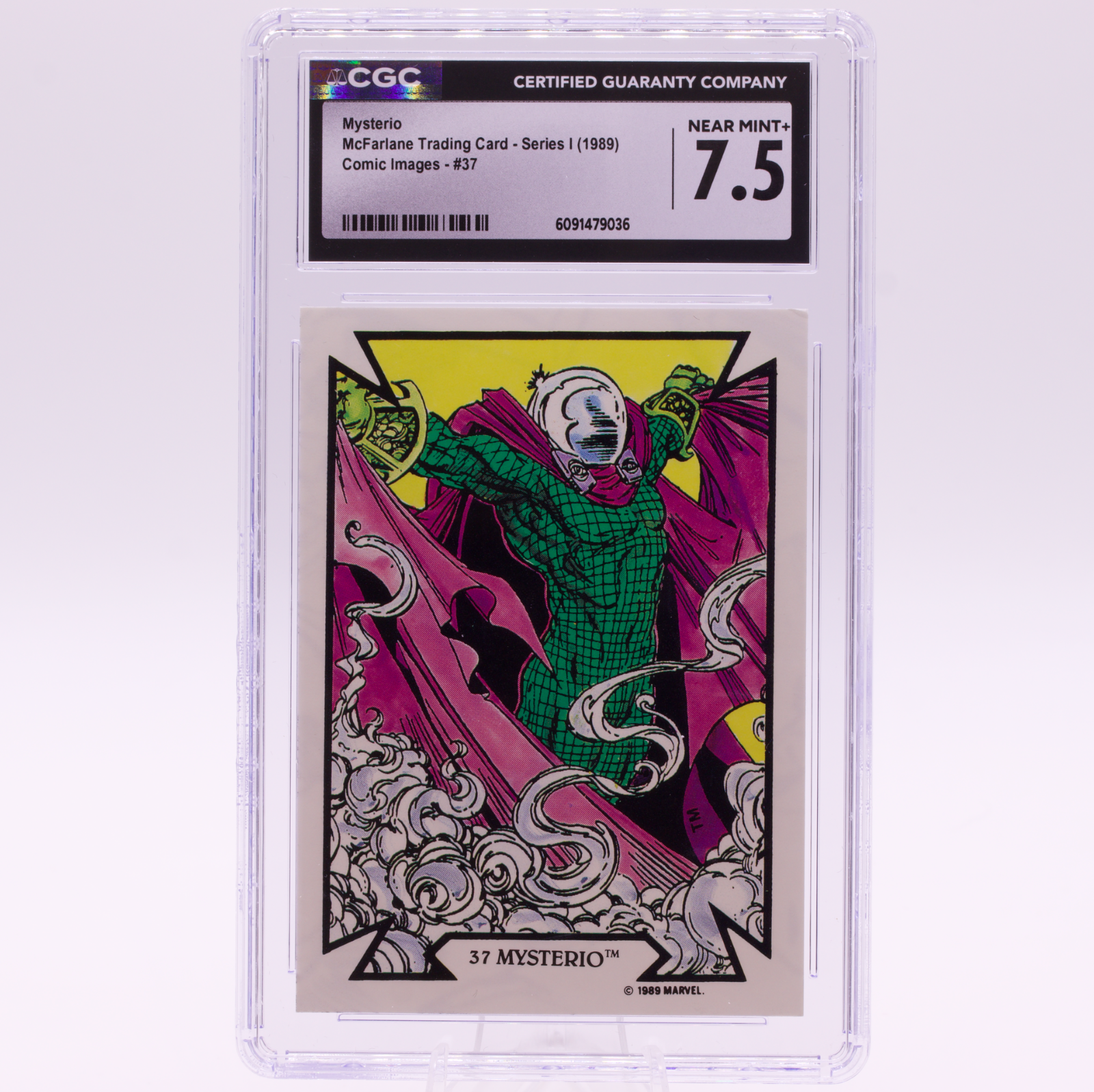 1989 McFarlane Comic Images Mysterio #37 CGC 7.5 NEAR MINT+ Marvel Card