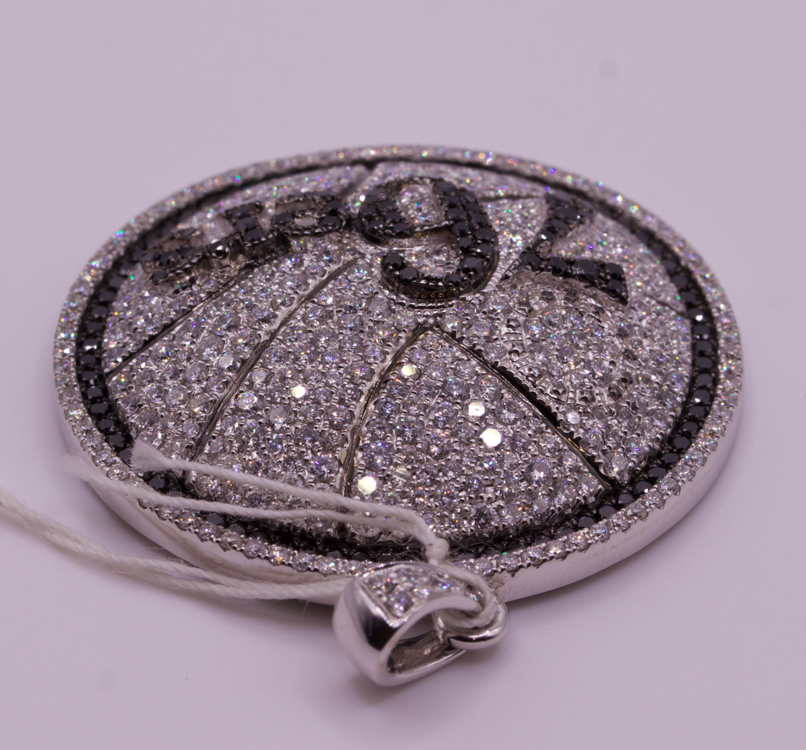 Philadelphia 76ers Gameplan NBA Pendant 14K White Gold 4.98 ctw