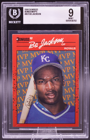 1990 Donruss MVPs Bo Jackson #BC1 Beckett BGS 9 Mint Kansas City Royals