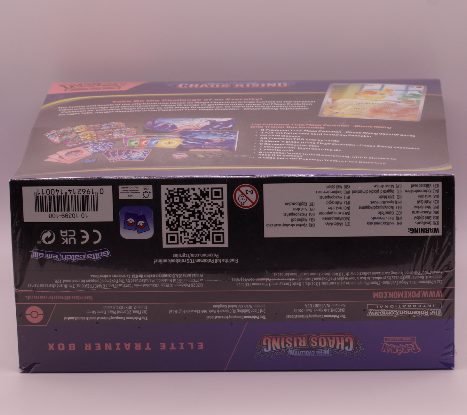 Pokemon Chaos Rising Elite Trainer Box ETB Mega Greninja 9 Booster Packs Sealed