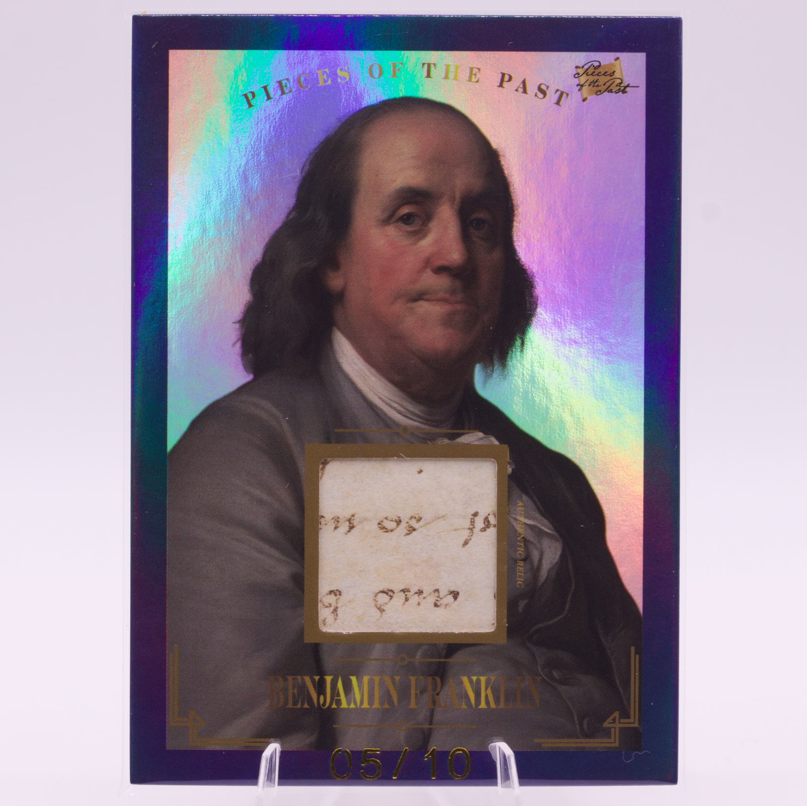 Benjamin Franklin Authentic Relic Card /10 Pieces of the Past #146 Founding