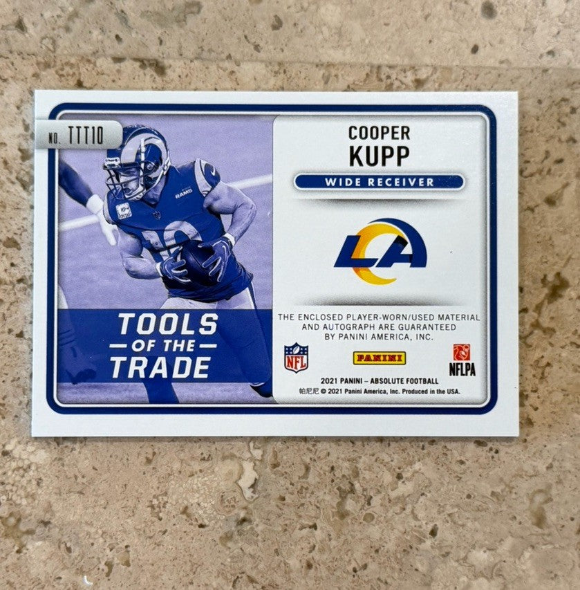 2021 Panini Absolute Cooper Kupp Tools of the Trade Triple Jersey Auto /49 Rams