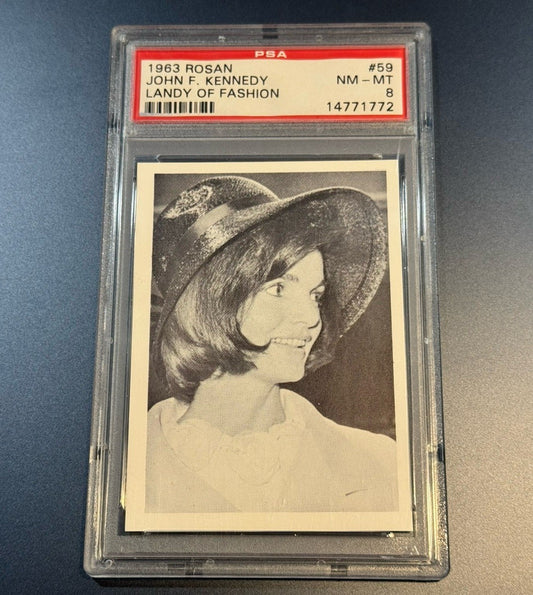 1963 Rosan JFK #59 Lady of Fashion • PSA 8 NM-MT • Jackie Kennedy Style Icon