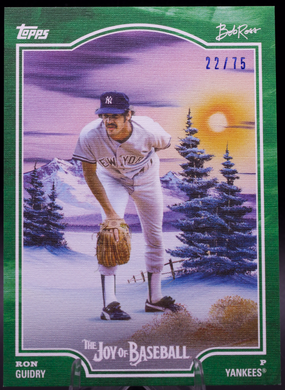 2025 Topps The Joy of Baseball Ron Guidry Bob Ross /75 Sap Green Yankees