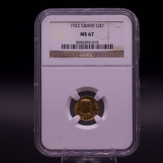 1922 US Ulysses S. Grant Gold Commemorative G$1 NGC MS67 Certified Gold Dollar