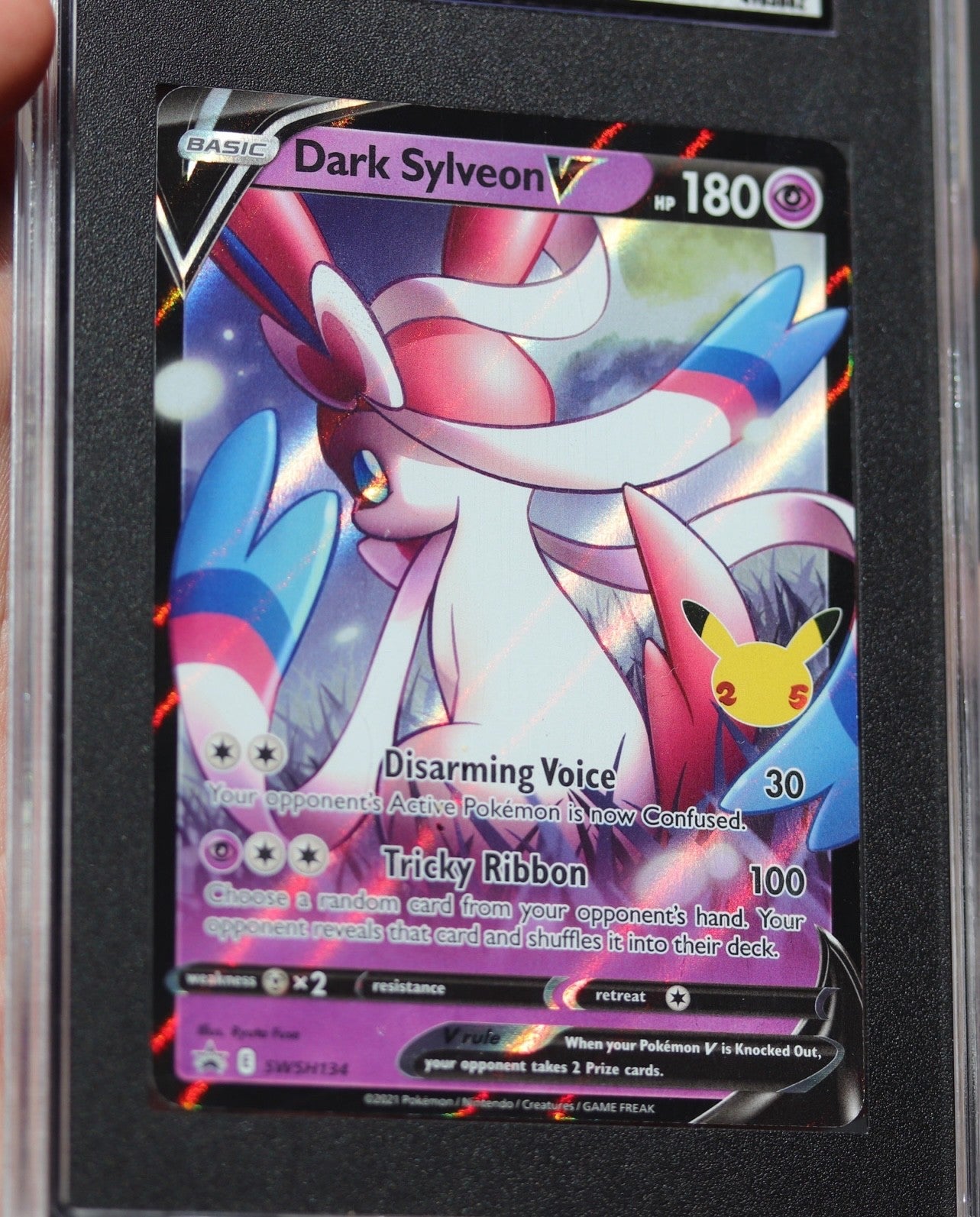 2021 Pokemon Dark Sylveon V Promo SGC 10 GEM MINT Celebrations SWSH134