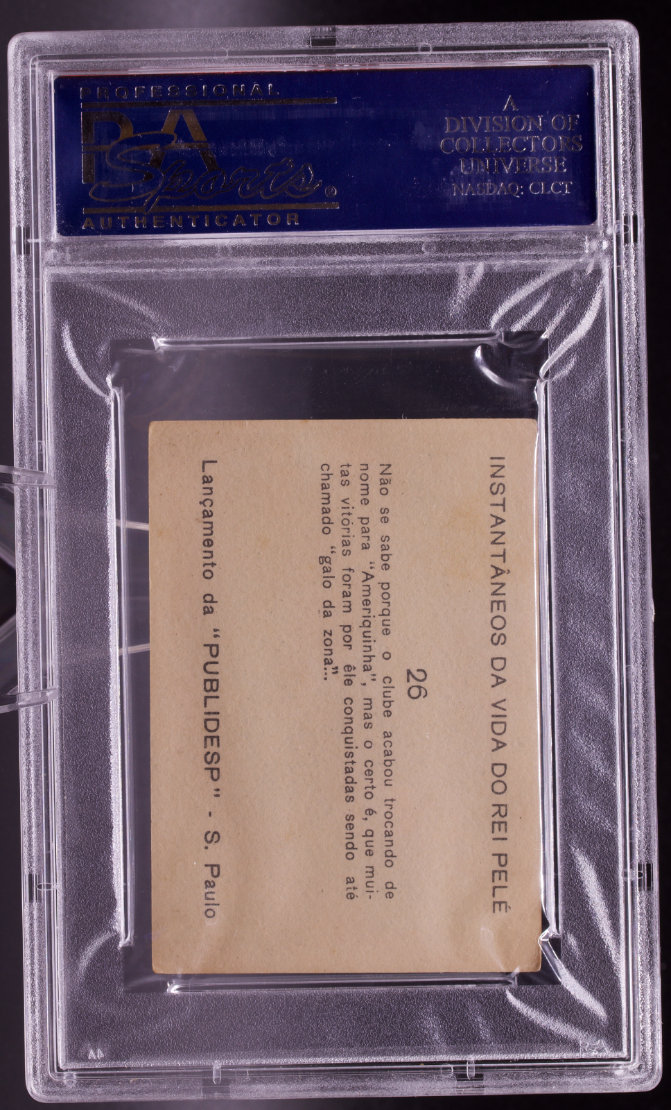 1964 Instantaneos Da Vida #26 Pele PSA 3.5 VG+ Ameriquinha Brazil Soccer Card