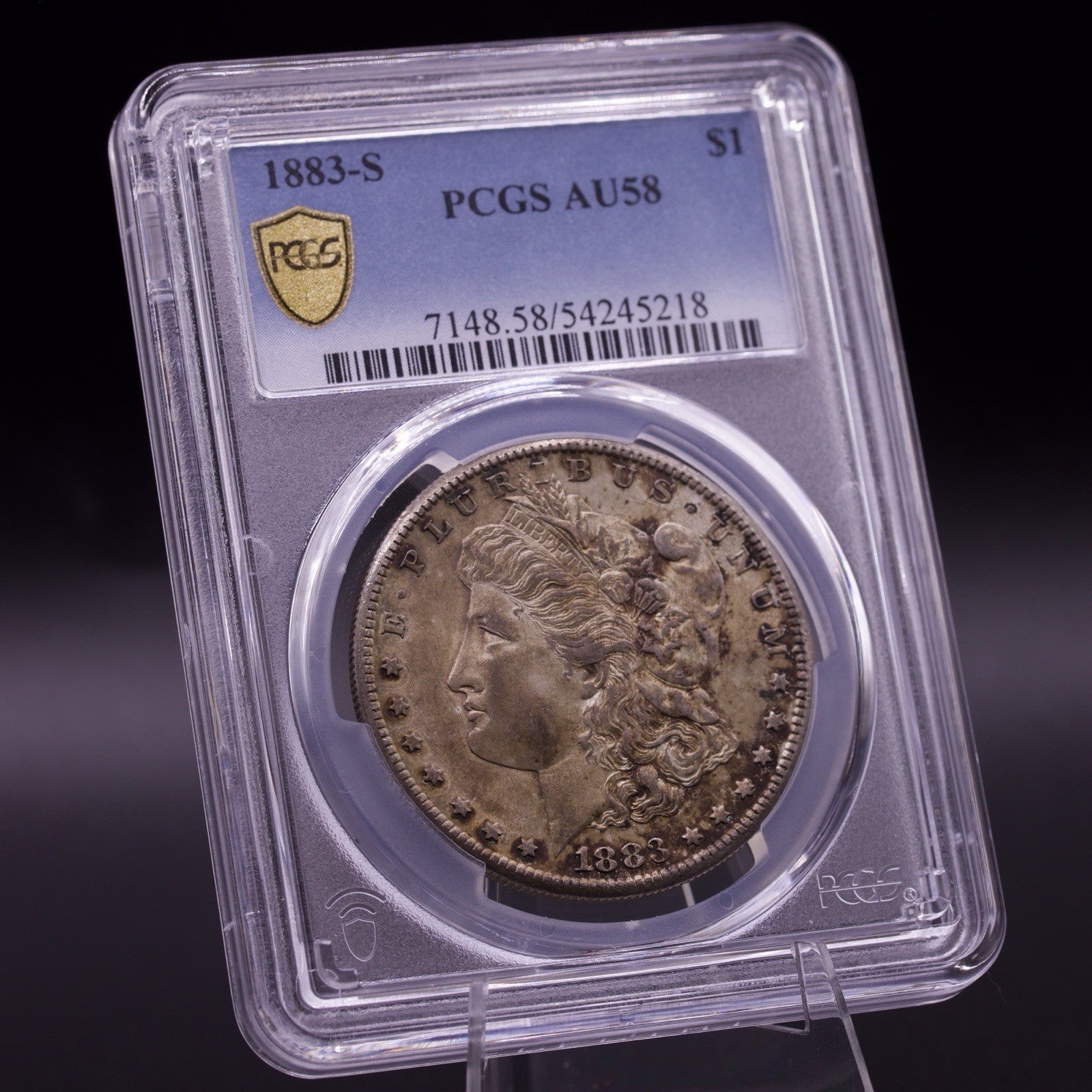 1883-S Morgan Silver Dollar PCGS AU58 Semi Key Date San Francisco 90% Silver $1