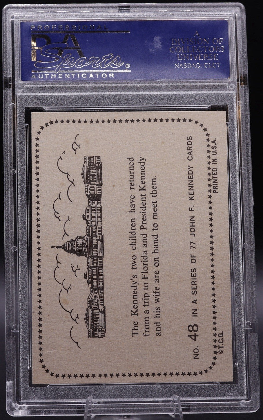 1964 Topps JFK #48 Children Have Returned • PSA 7 NM • Kennedy Family Photo