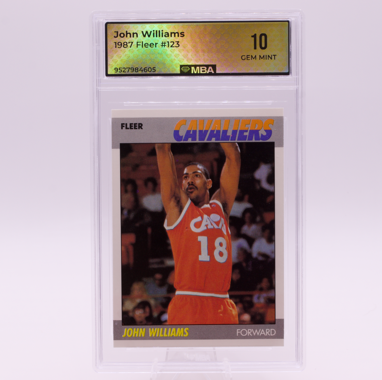 1987 Fleer John "Hot Rod" Williams #123 MBA 10 GEM MINT RC Cavaliers