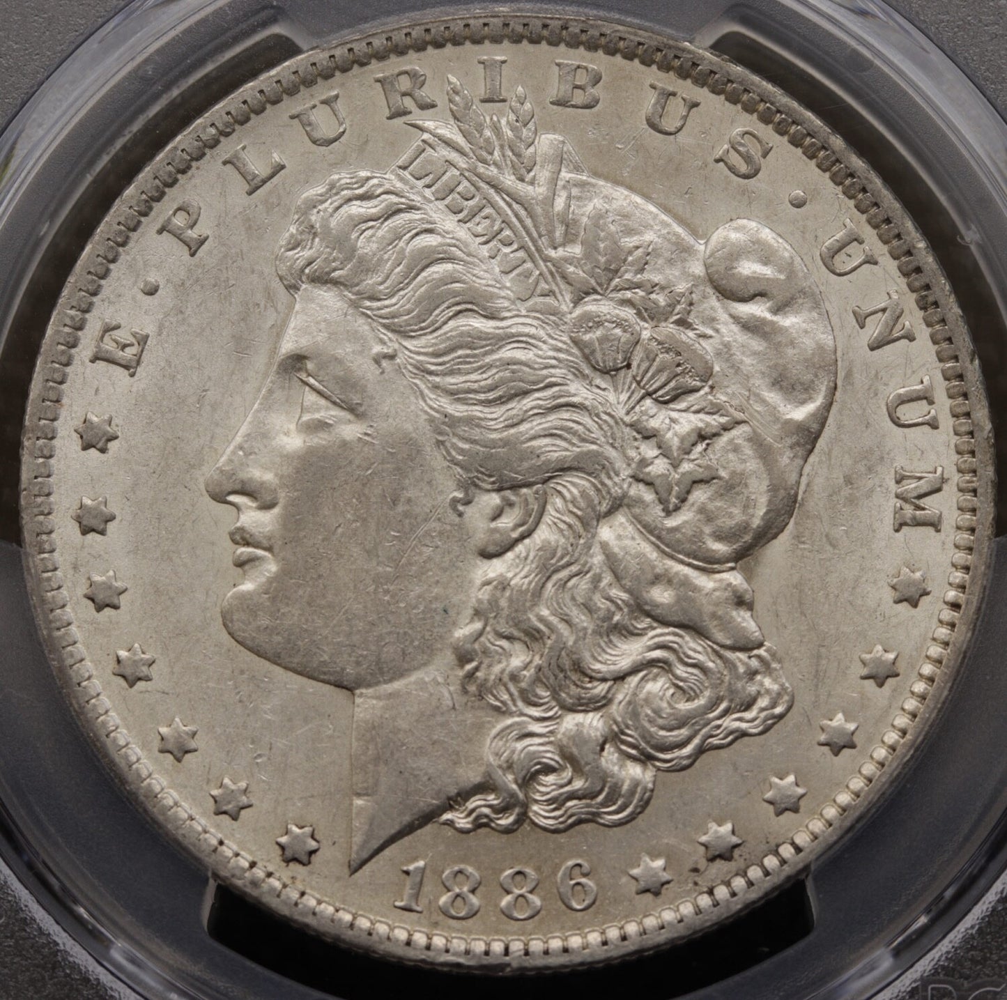 1886-O Morgan Silver Dollar PCGS AU55 Gold Shield Semi-Key Date Rare Collectible