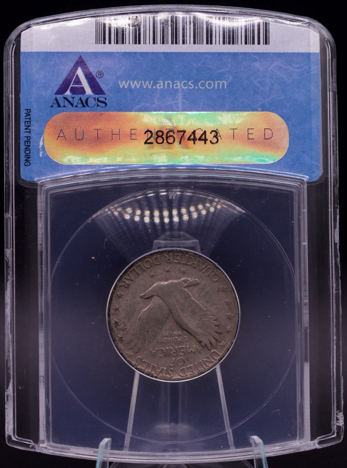 1927-S Standing Liberty Quarter ANACS VF25 Circulated Silver 25C US Coin