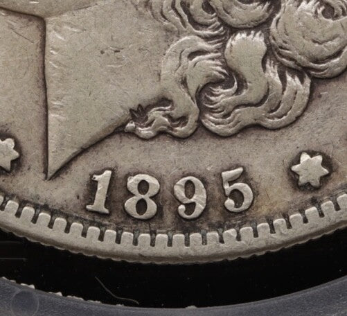 1895-S Morgan Silver Dollar PCGS Genuine VF Details Key Date Scarce Low Mintage